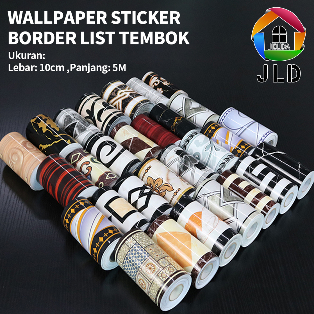 JieLiDa Best Quality Wallpaper Sticker Border List Tembok 10cmx5m Wallpaper Dinding Sale Termurah