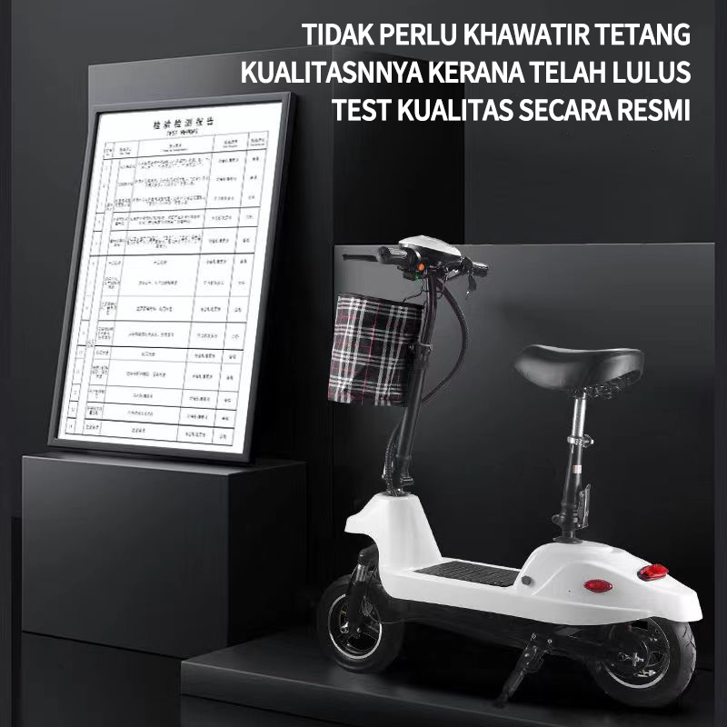 Scooter Sepeda 10 Inchi Tahan Baterai 35km / Sepeda Listrik Mini / Foldable Skuter Dewasa listrik / Skuter listrik anak