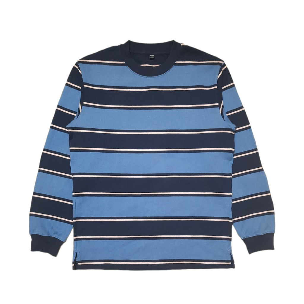 Uniqlo Stripe Long Sleeve Kaos Crewneck Iqbal