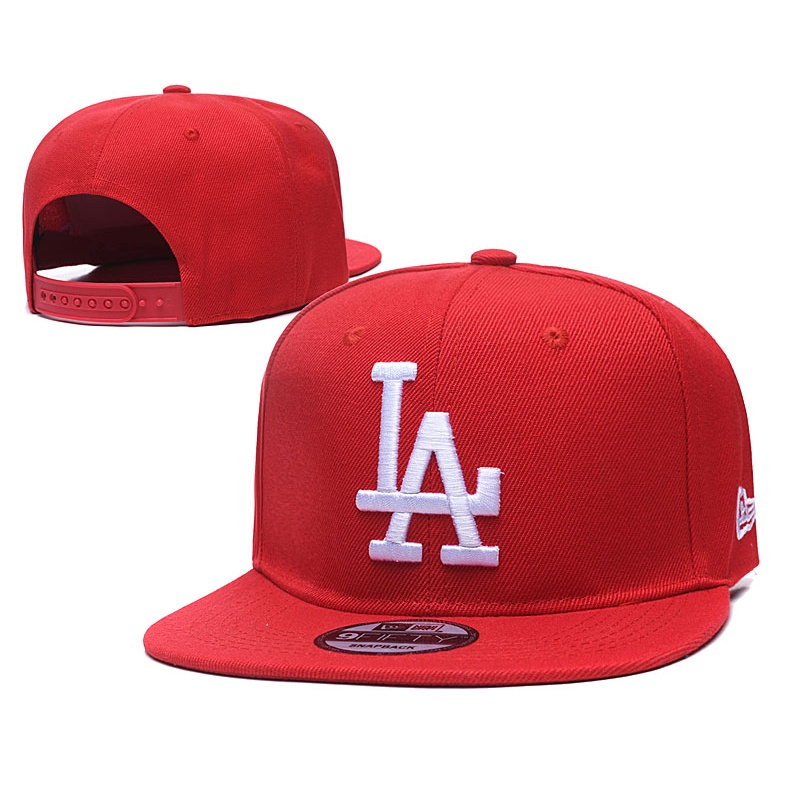 Topi LA Los Angeles Dodgers Snapback MLB Red White Merah Putih
