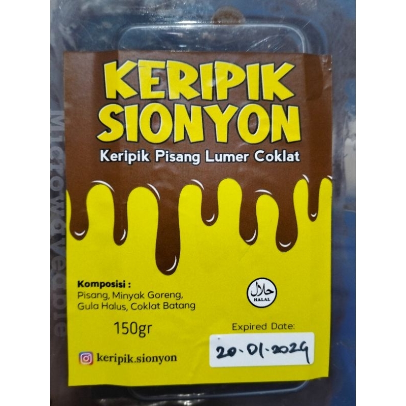 

keripik pisang coklat lumer