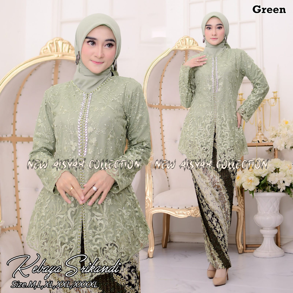 SETELAN KEBAYA SRIKANDI MIX PAYET MUTIARA / KEBAYA MODERN