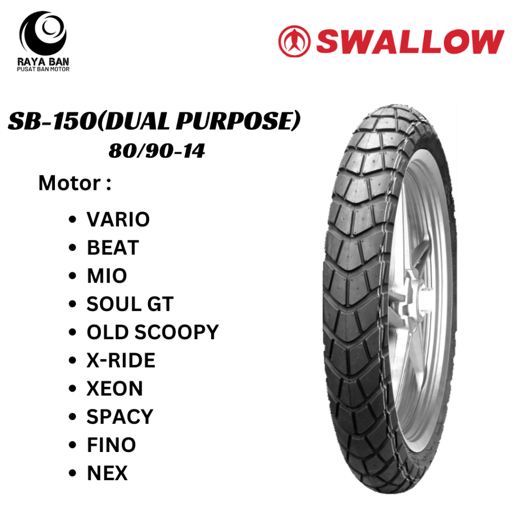 Ban Motor Swallow SB-150 80/90-14 TL (BARU)