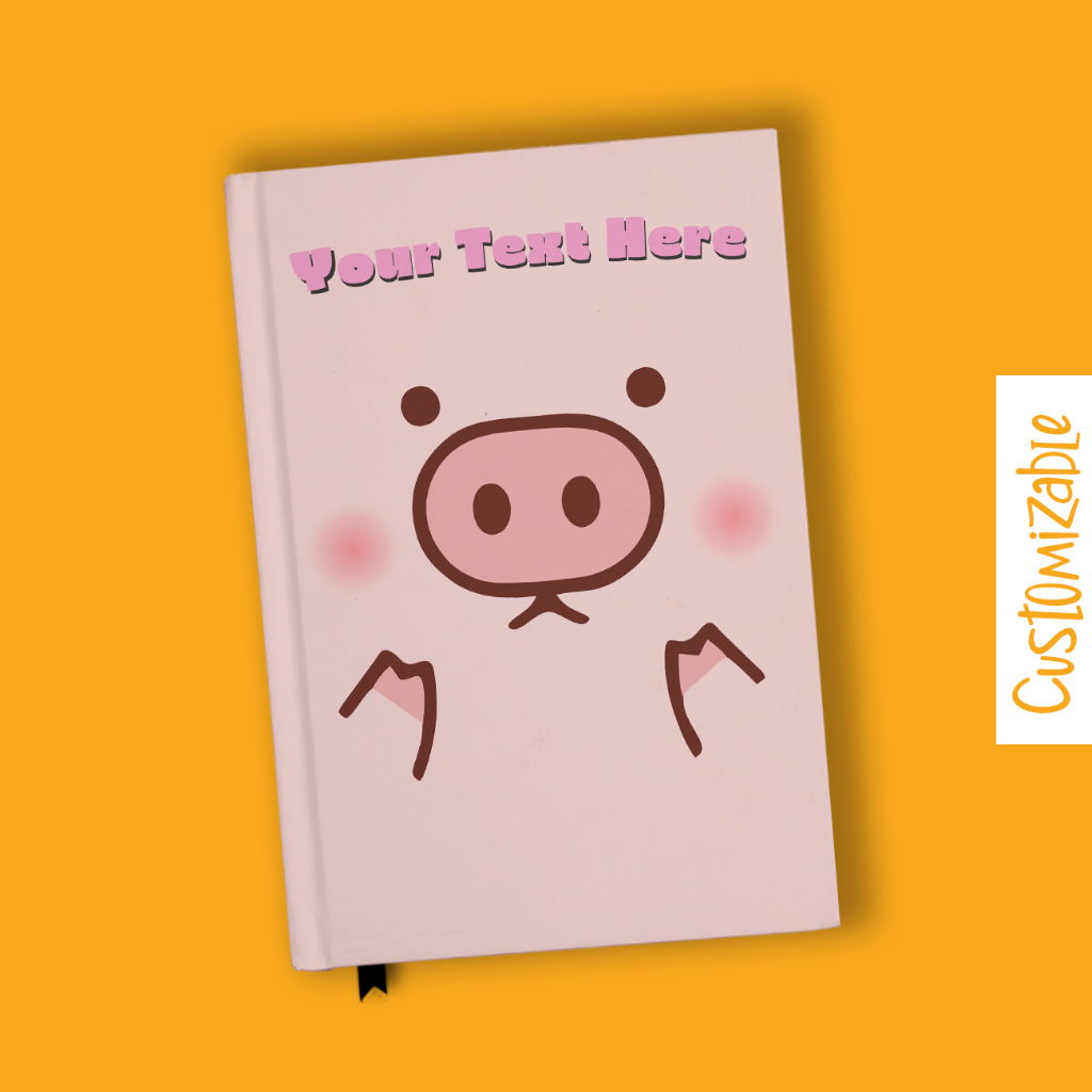 

Notebook Buku Cute Pig 2 Babi Hardcover Custom DIary Jurnal Agenda A5 A6