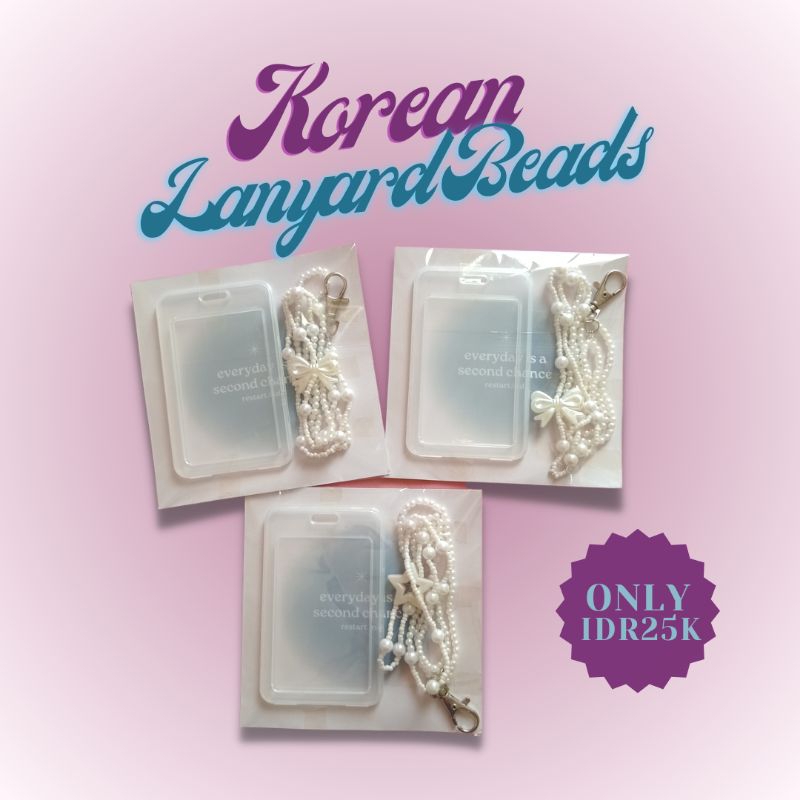 

LANYARD STRAP MANIK MANIK BEADS | TEMPAT KARTU TANDA PENGENAL | LUCU CUSTOM
