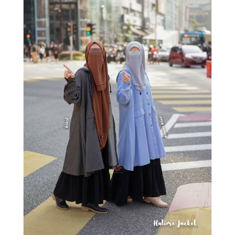 Halime Jacket by Khumaira Syari - Hoodie Jacket Outer Muslimah