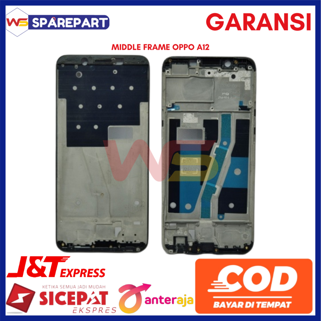 FRAME LCD OPPO A12 / TULANG TENGAH OPPO A12 - ORIGINAL FULLSET