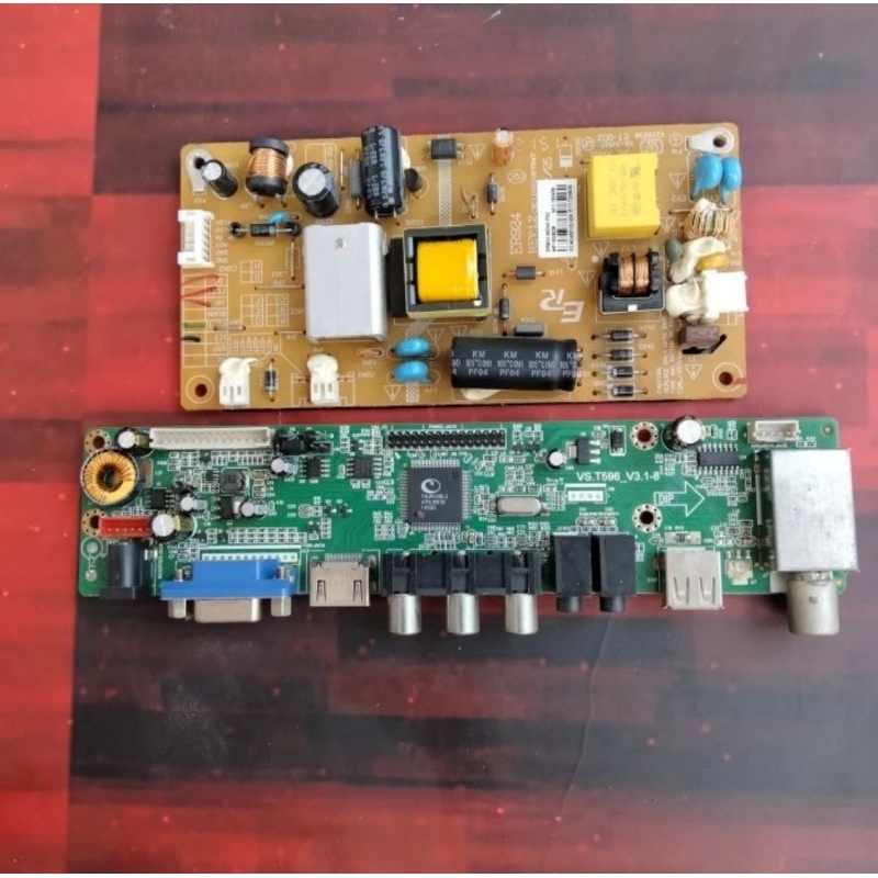 mb ori mobo mainboard dan psu power suplay regulator tv cina Mitochiba MT - 1770 MT-1770