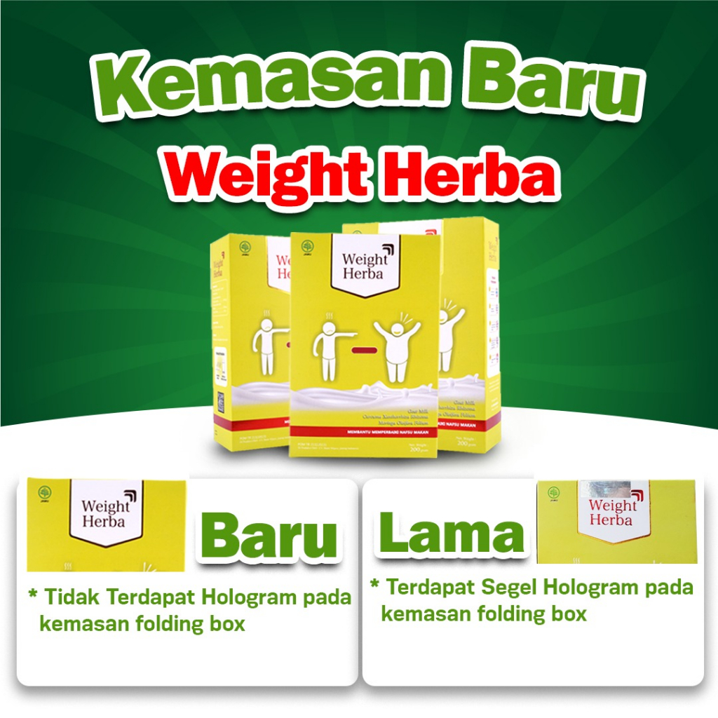 Weight Herba - Susu Penambah Nafsu Makan &amp; Berat Badan Penurun Kadar Gula Darah Naikkan BB Menambah Protein Tubuh Isi 200gr