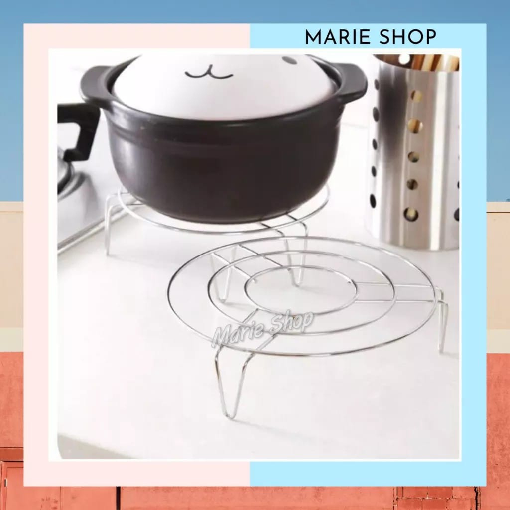 TATAKAN PANCI KUKUSAN STAINLESS STEEL / TATAKAN WAJAN KUKUSAN / TATAKAN MAKANAN STAINLESS STEEL TATA