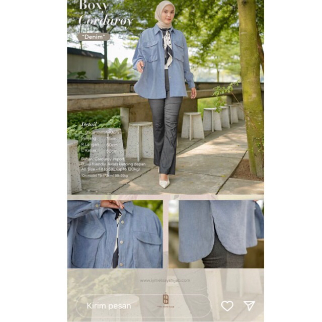 BOXY CORDUROY "DENIM"