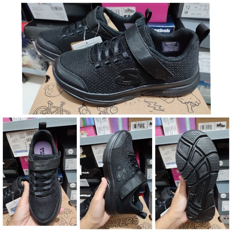Sepatu anak skechers hitam