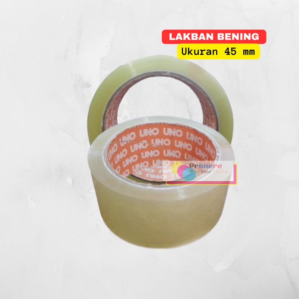 

Lakban Besar Bening 65Yard 45mm / Lakban Packing Tebal Murah