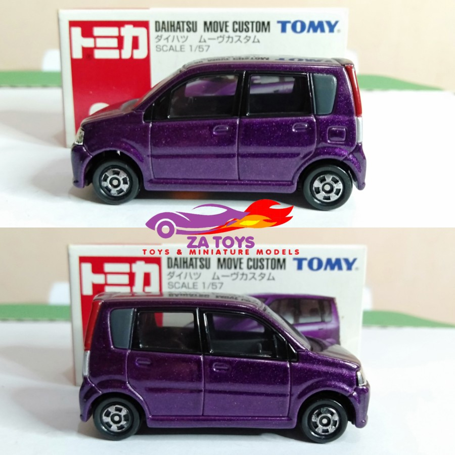 Diecast Daihatsu Move Custom Ungu Tomica Tomy Biru ISS