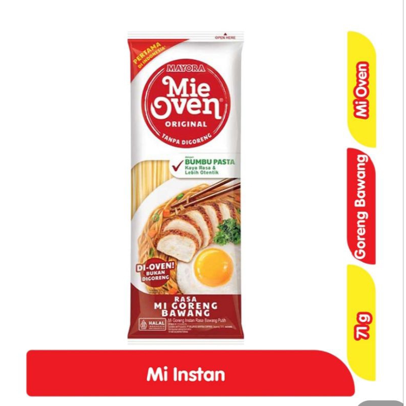 

Mie Oven Mi Instan Goreng Bawang Putih 71gr