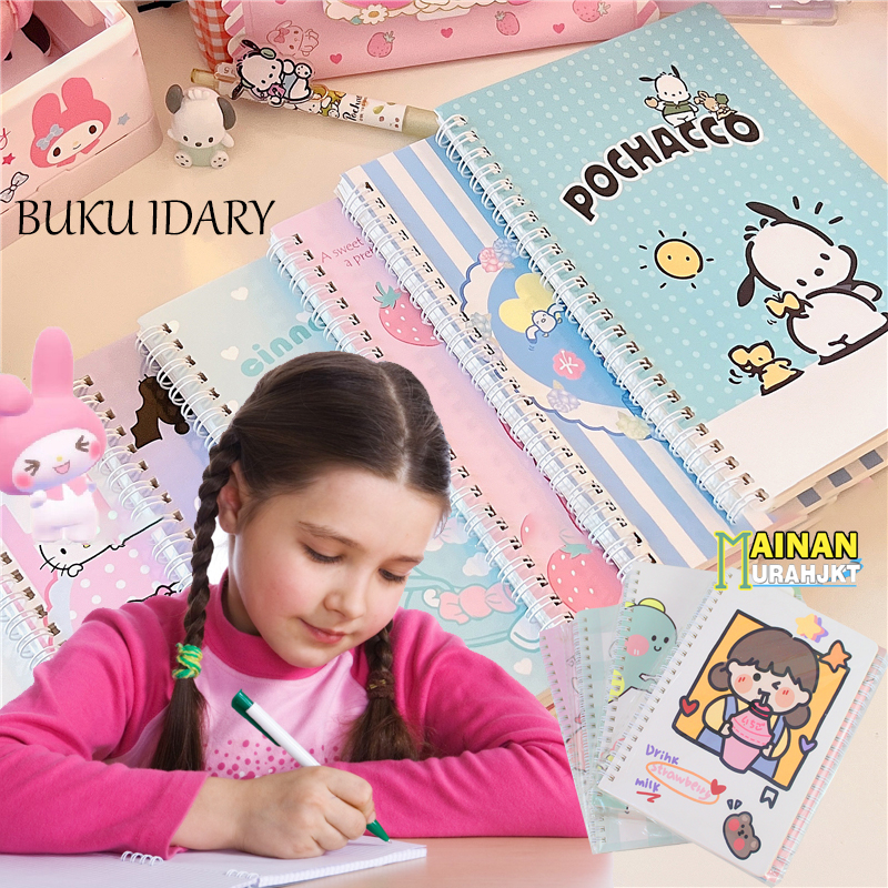 

FIGUREANS ATK BUKU TULIS DIARY SANRIO DINO BESAR MK-5148 BUKU TULIS DIARY A5 LUCU BERKARAKTER BAGIAN DALAM POLOS BERGARIS