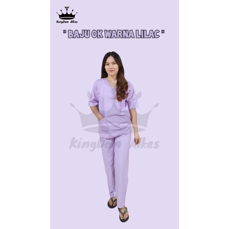 Baju OK // Baju Jaga Medis Warna Lilac
