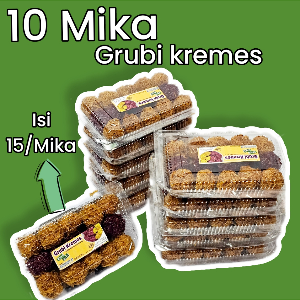 

Enak [ PAKET 10 MIKA ] GRUBI KREMES ISI 15 Ori!!