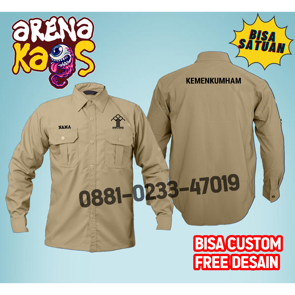 KEMEJA PDH PDL KEMENKUMHAM BORDIR