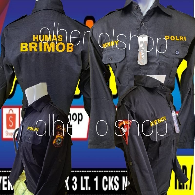 kemeja Humas Brimob baju humas Brimob seragam Humas Brimob Pdh Humas Brimob Pdl humas Brimob kemeja 