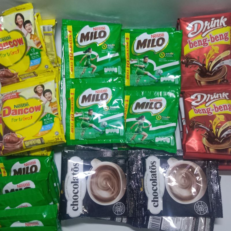 

Minuman Segar Susu Dancow Susu Milo Beng-Beng Drink Chocolatos Drink Hilo Coklat Minuman Coklat 1 renteng