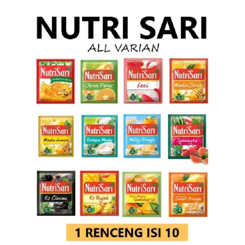 

NUTRISARI RENCENG ISI 10 SACHET / MINUMAN SERBUK INSTAN