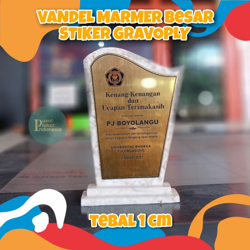 VANDEL MARMER BESAR STIKER GRAVOPLY MURAH TEBAL 1CM