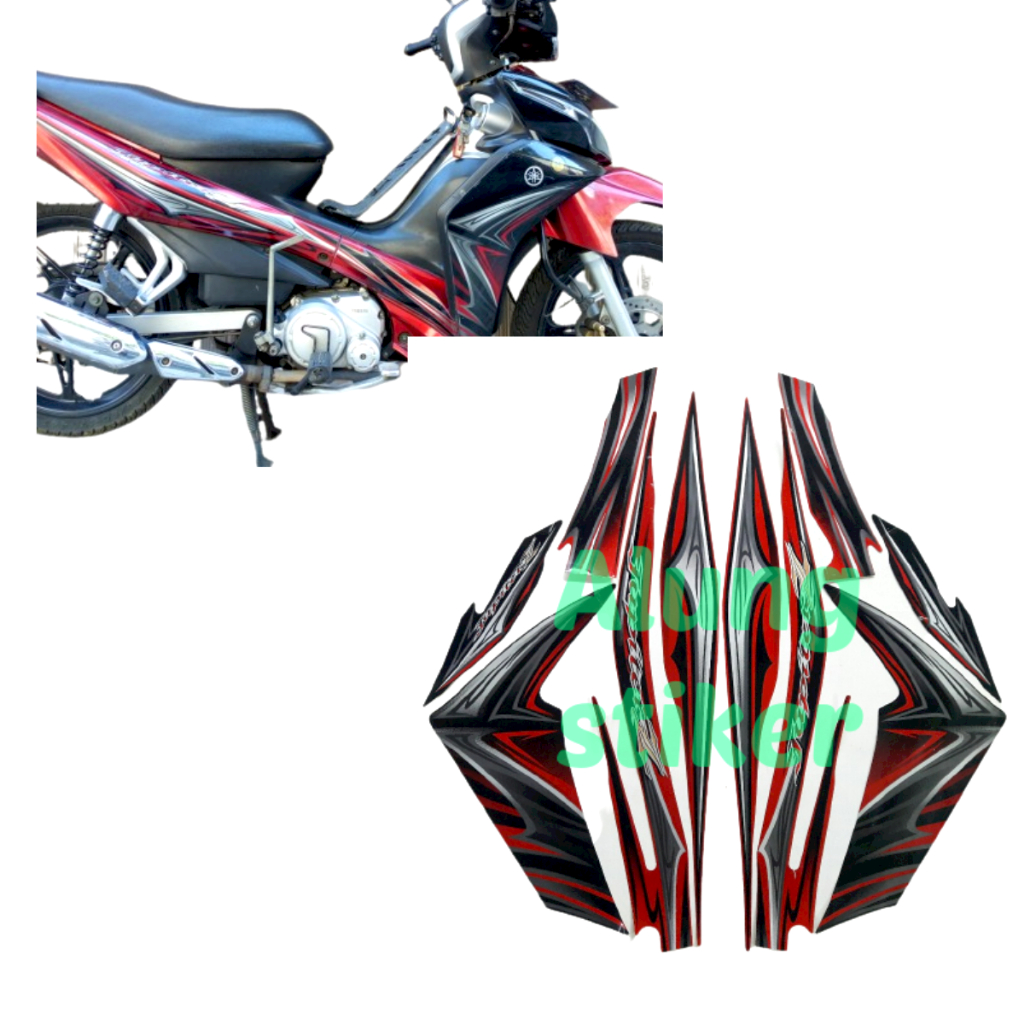 STIKER STRIPING LIS LES BODY MOTOR JUPITER Z 2011 MERAH