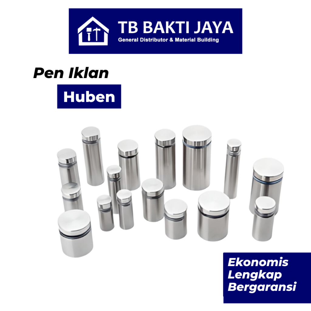 Huben Pen Iklan/ Baut Sekrup Kaca Akrilik/ Pen Iklan Sign Board/ Baut Kaca Akrilik Display Stainless