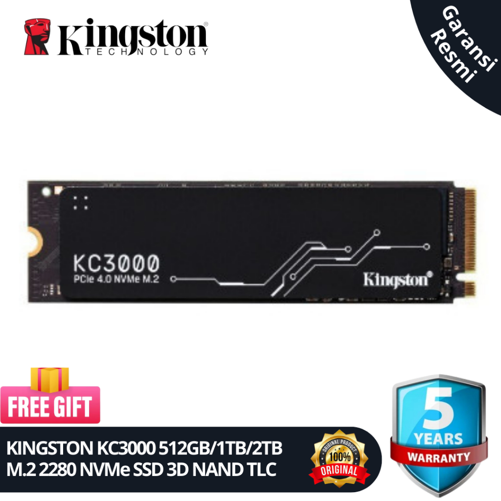 SSD KINGSTON KC3000 512GB/1TB/2TB M.2 2280 NVMe SSD 3D NAND TLC