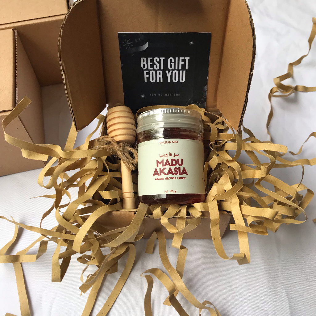 

Gift Box Lebaran Simpel - Kado Pernikahan -Hampers Sehat Madu Akasia Premium Asli Kashmir Murni-150gr Murah
