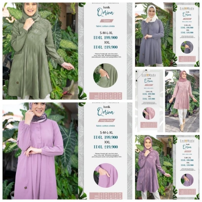 ENDOMODA TUNIK QORINA 2 ATASAN CASUAL PROMO TERLARIS ORIGINAL