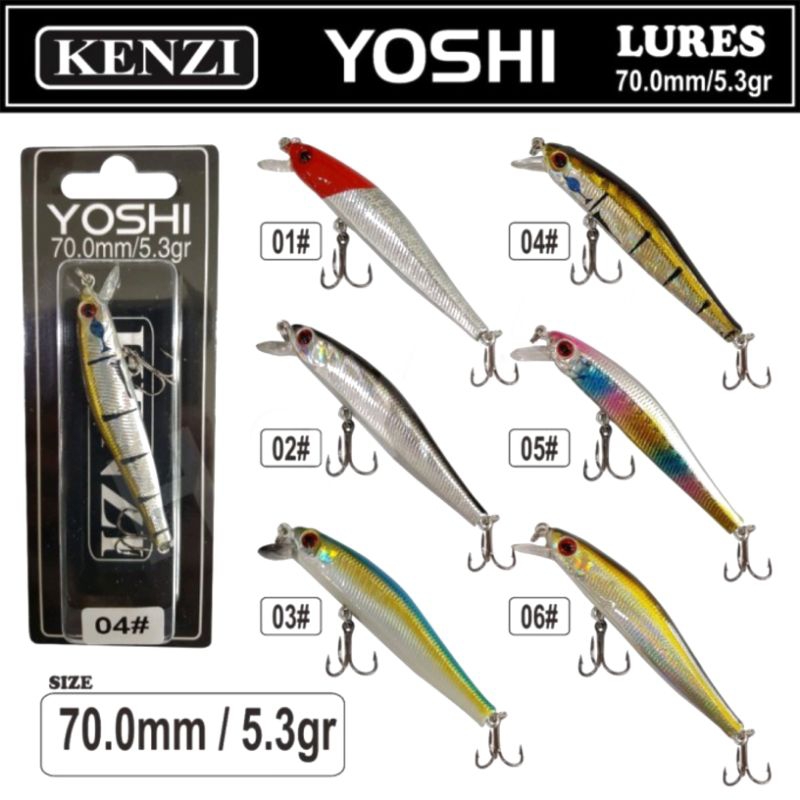 Jual Lure Minnow Murah KENZI YOSHI 5.3gr