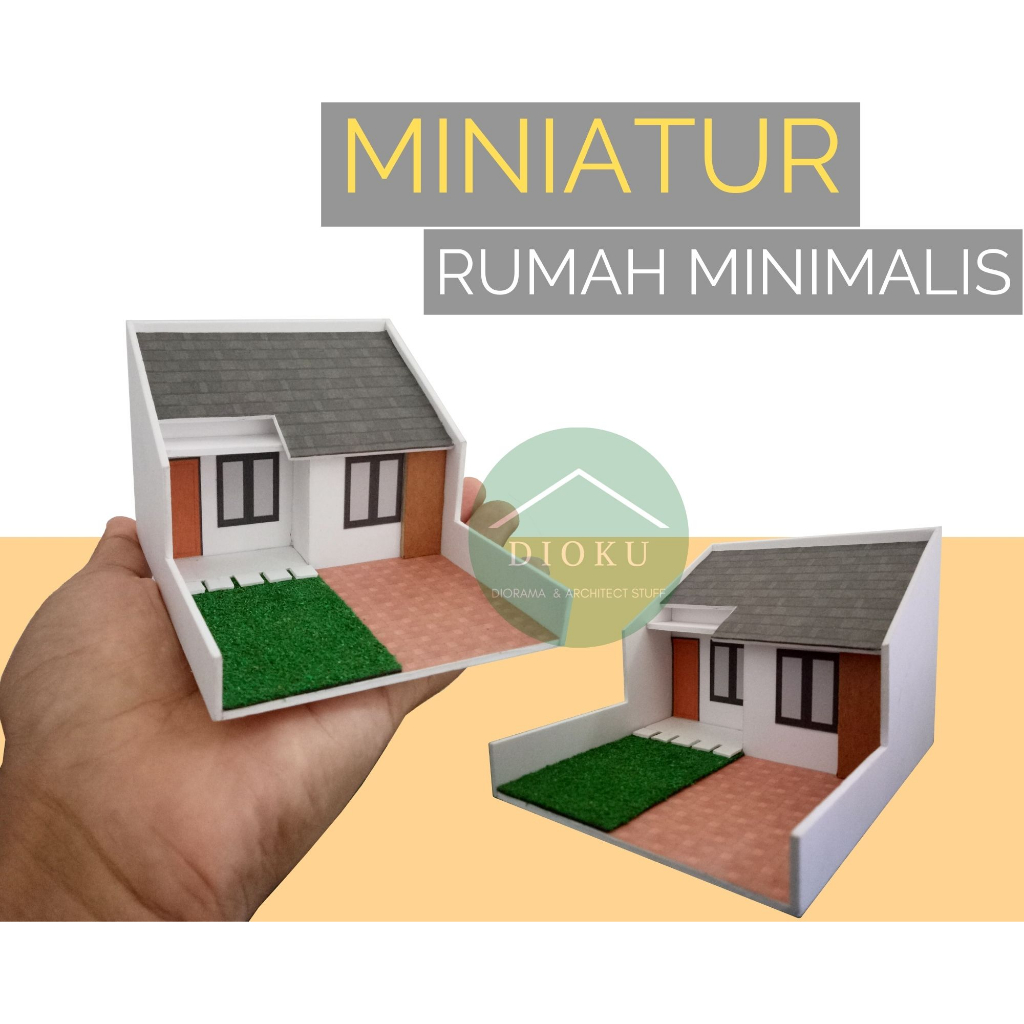 Miniatur Rumah Modern Minimalis / Maket / Diorama / Tugas Sekolah