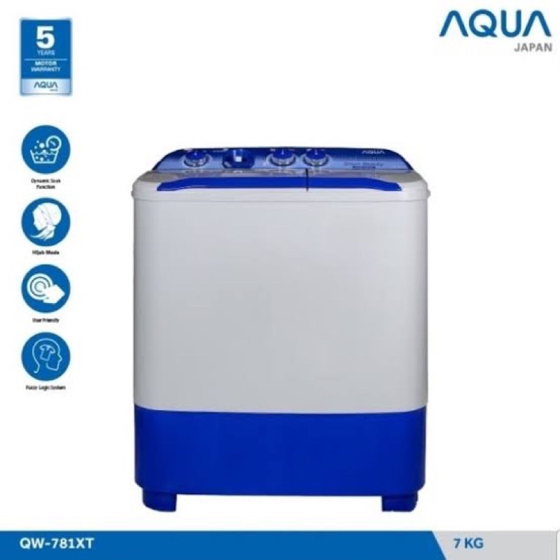 Mesin Cuci Aqua 7Kg QW 751XT / QW-781XT