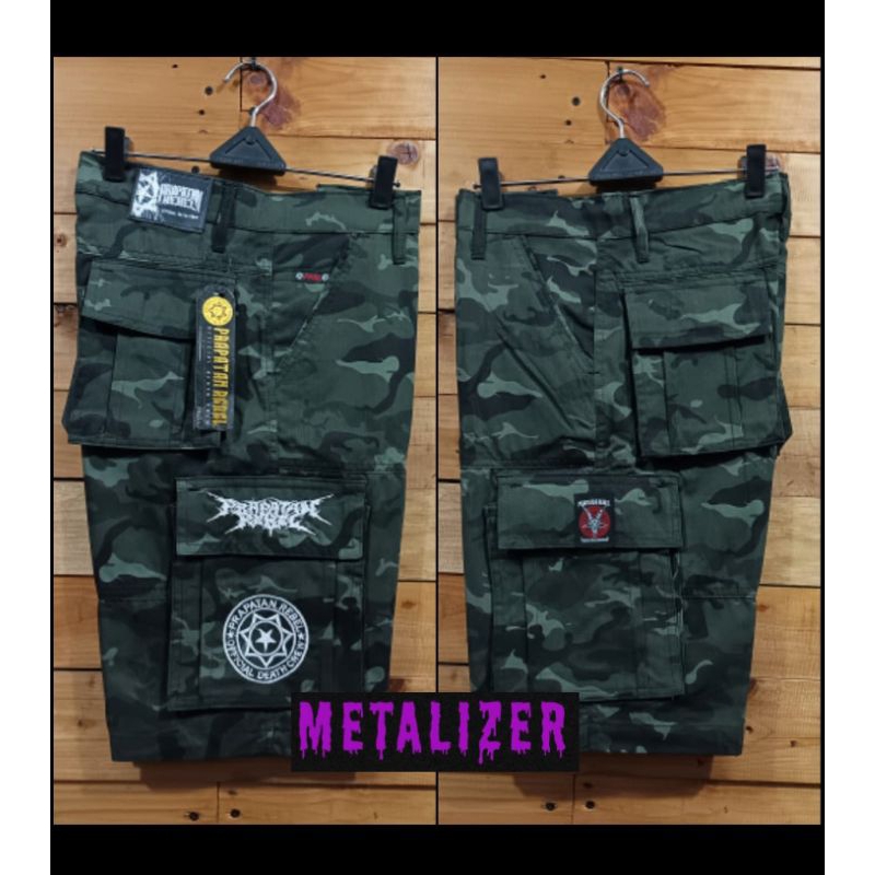 Celana Pendek Cargo Alpin Musik Metal Army New 002
