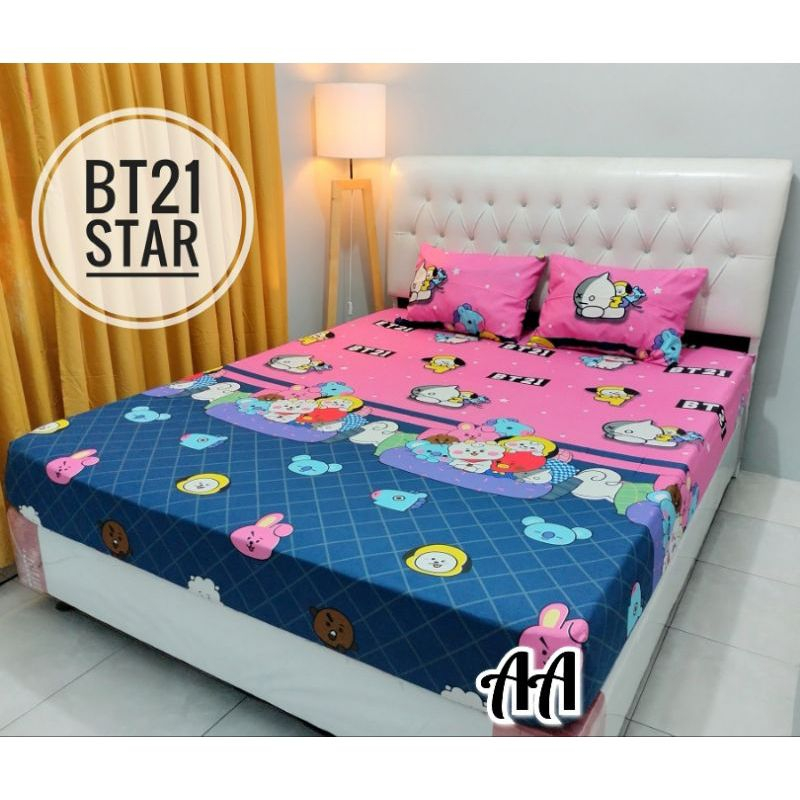 Monalisa-Bisa COD Sprei Set 90/100/120/140/160/180/200 Single Queen King Tinggi 20cm Tinggi 30cm Tin