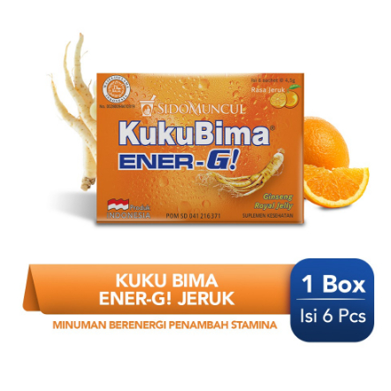 

Kuku Bima Ener-G Jeruk 6's - Minuman Berenergi Penambah Stamina