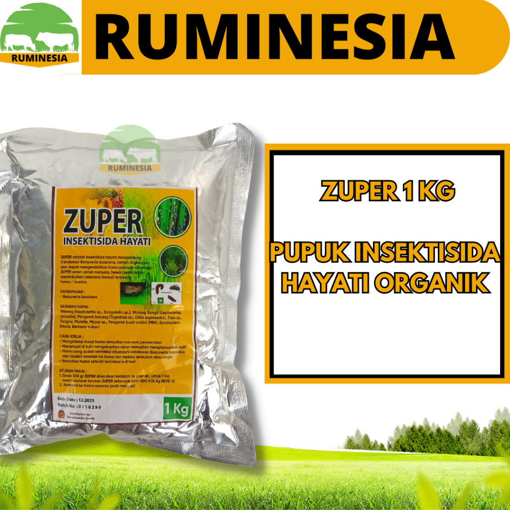 ZUPER BUBUK 1KG - Insektisida Organik - Insektisida Hayati - Pembasmi Hama Pertanian - Insektisida A