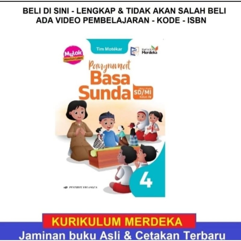ORI buku teks pangrumat bahasa Sunda kurikulum merdeka untuk SD/mi kelas 4 edisi terbaru penerbit Er