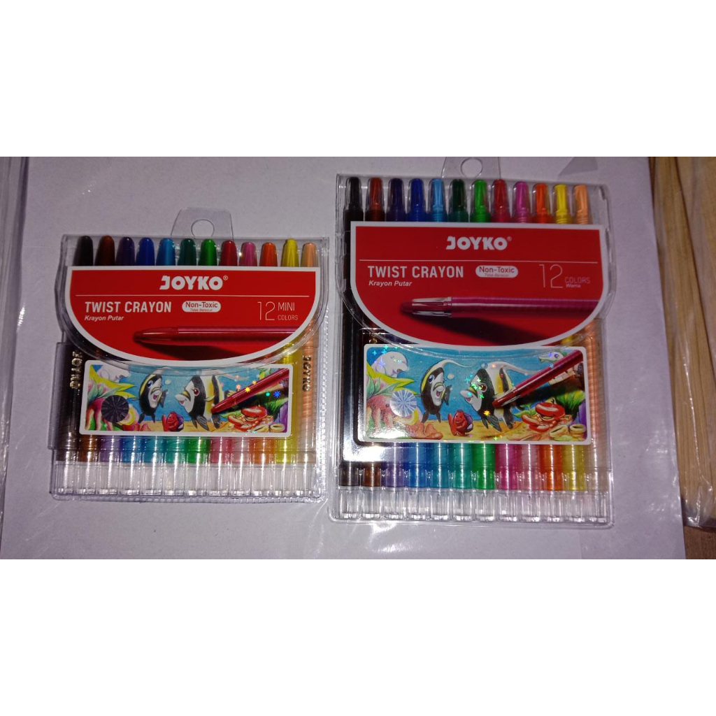 

Crayon Putar joyko 12 warna