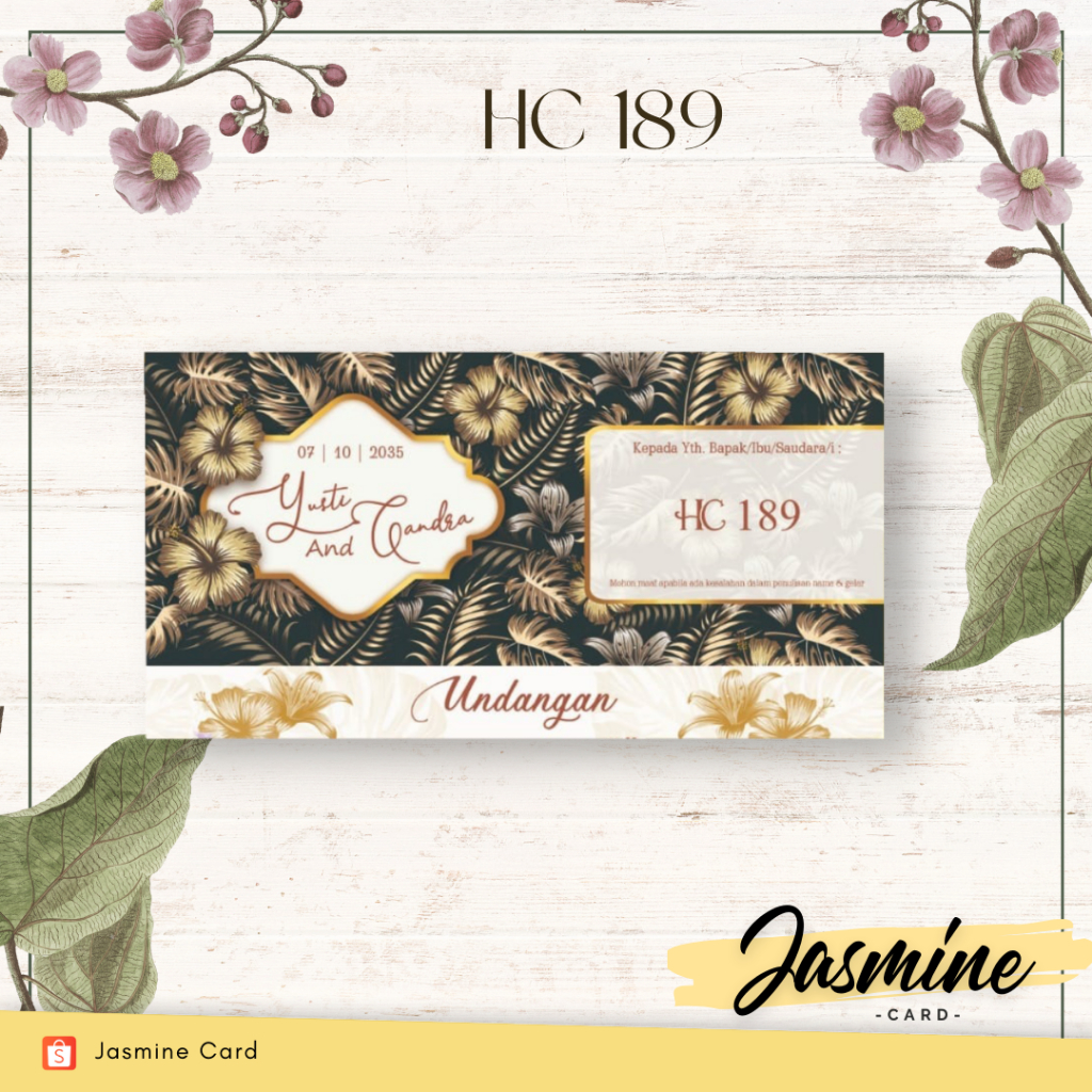 BLANGKO UNDANGAN PERNIKAHAN TERMURAH HC 189