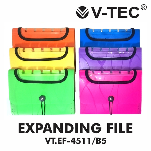 

V-TEC EXPANDING FILE VT.EF-4511 B5 MIX COLOUR