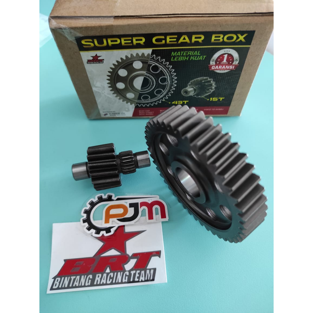 GEAR BOX GIR RASIO BEAT SCOOPY KARBU 15T 43T BRT