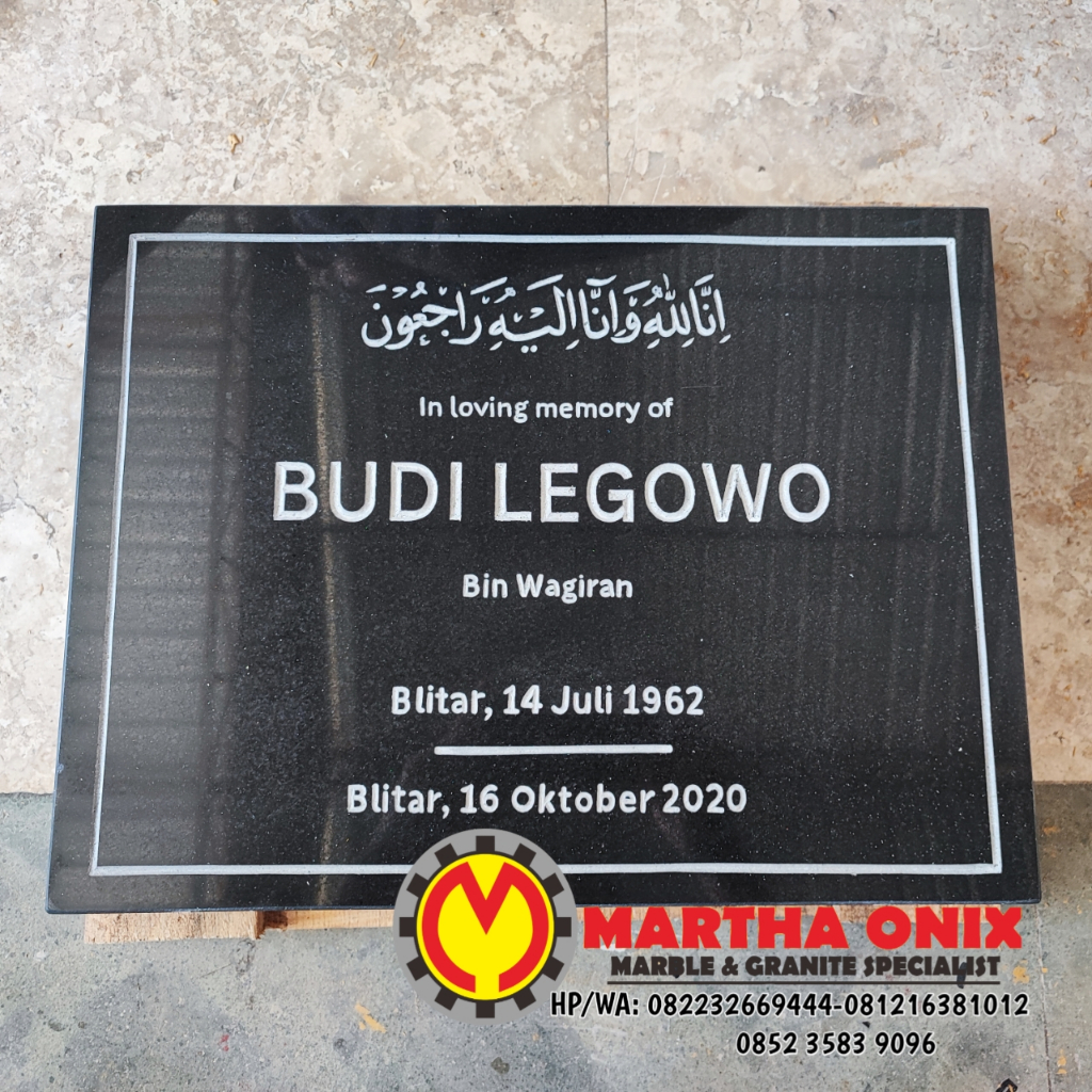 BATU NISAN MAKAM MARMER MINIMALIS BATU ALAM