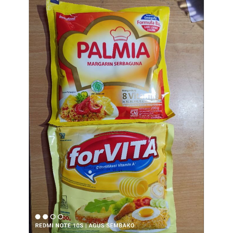 

1 bks mentega margarin forvita - palmia 200 gr