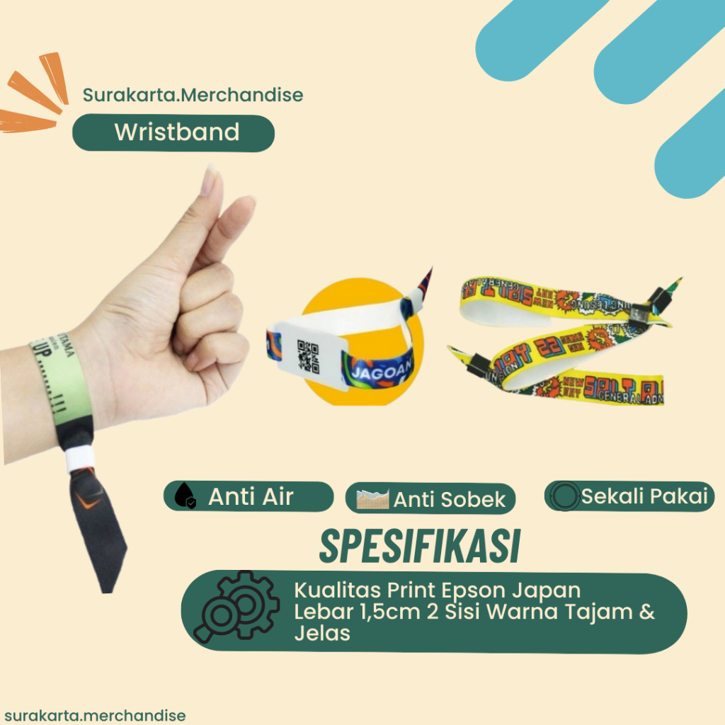WRISTBAND GELANG TIKET