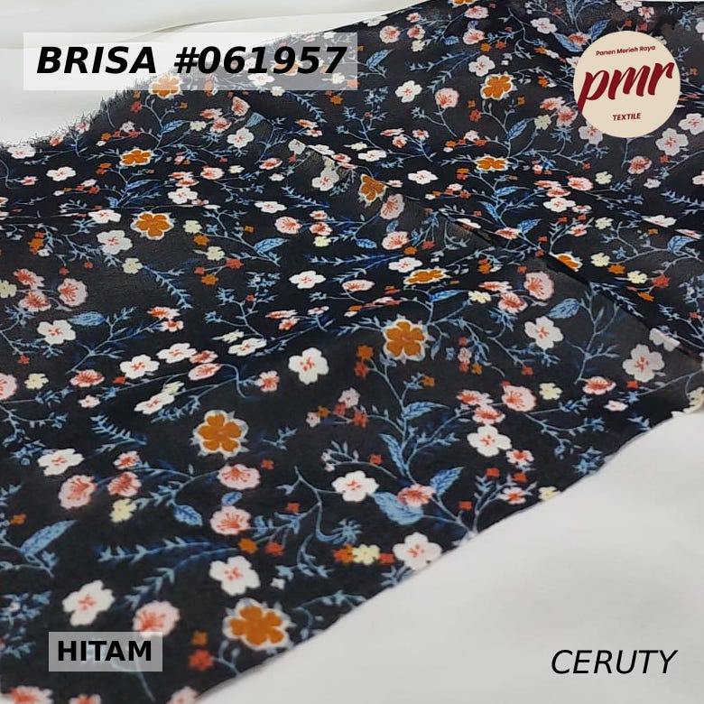 Kain BRISA-CERUTY Kain 100% POLYESTER untuk Dress dan Kain Blouse Kain Premium [ HARGA TERTERA 1/2 Y