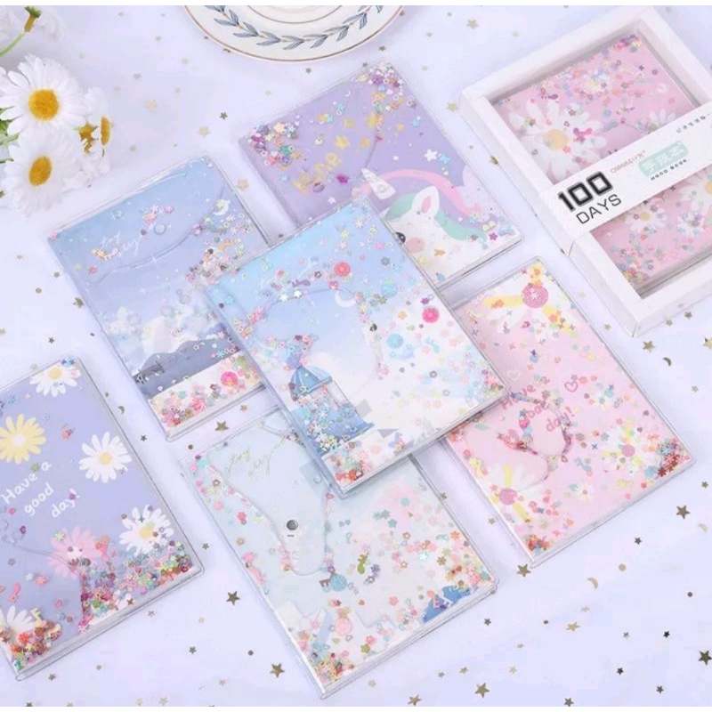 

BUKU AESTHETIC GLITTER AIR A5 A6 A7 LUCU KARAKTER