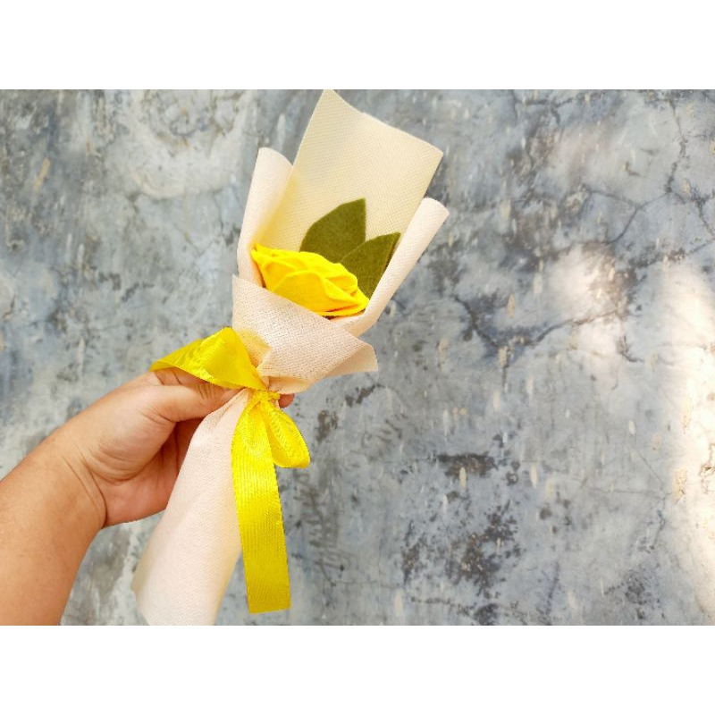 Buket Bunga Flanel Satuan | bouquet murah | buket wisuda | hadiah buket